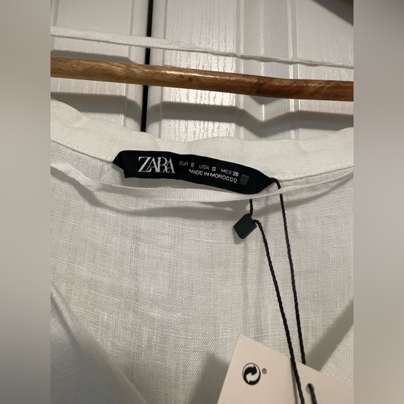 Zara Women’s Linen Blouse Shirt BNWT - Picture 4 of 4